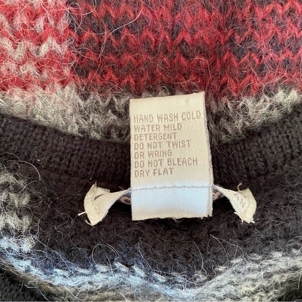 DRESSBARN Vintage Cardigan Mohair Blend Black Red Grey Check Women Plus 18-20 - Picture 12 of 12